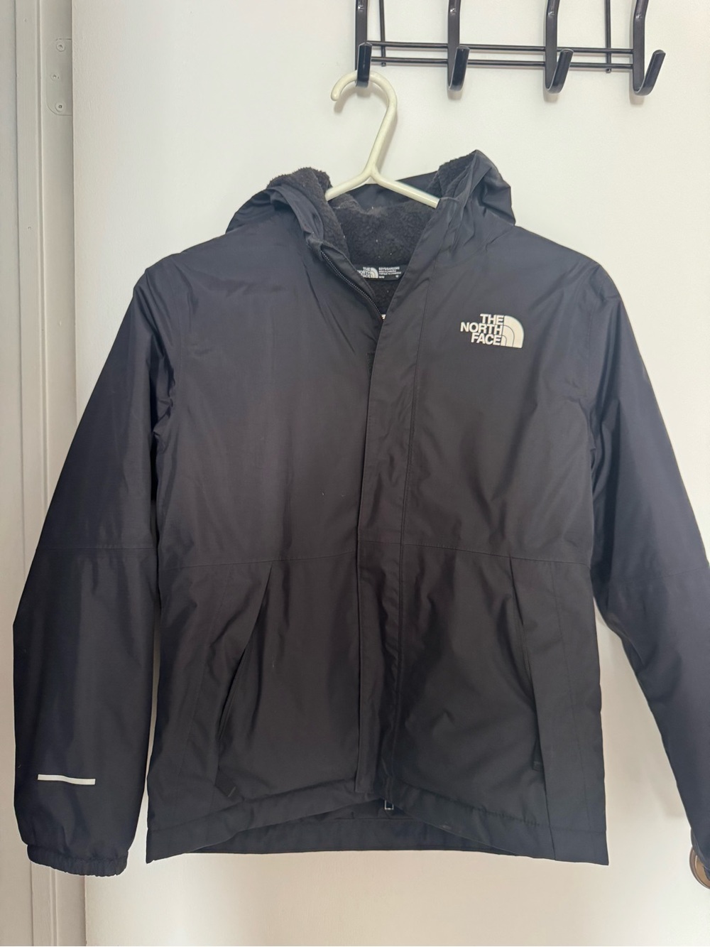 The North Face kids Black Hooded Jacket